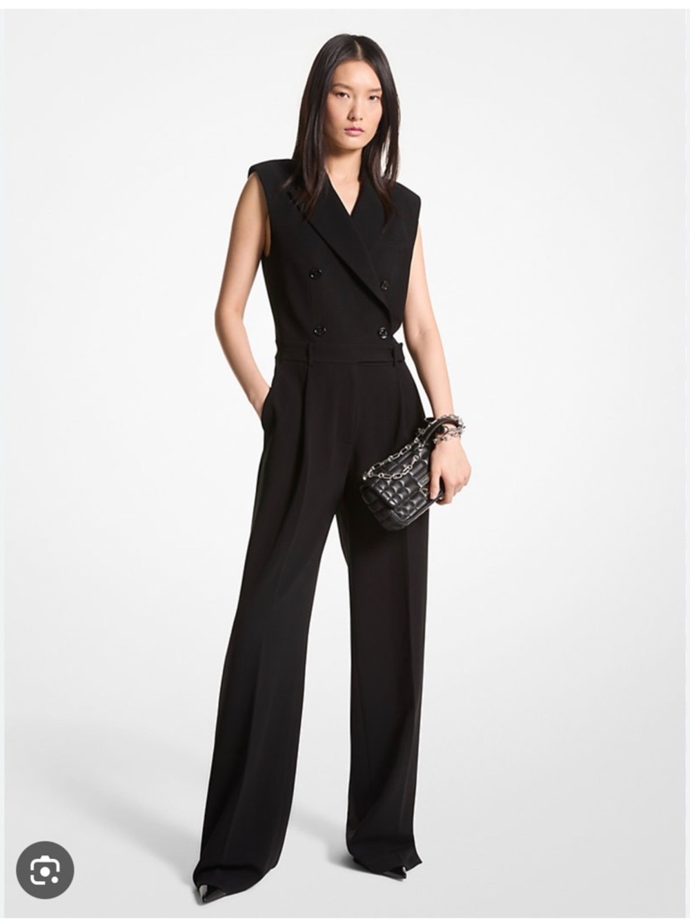 MICHAEL Michael Kors Black Sleeveless Tailored Jumpsuit